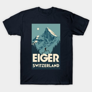 A Vintage Travel Art of Eiger - Switzerland T-Shirt